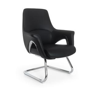 MB-636BS Кресло для посетителей экокожа, черный