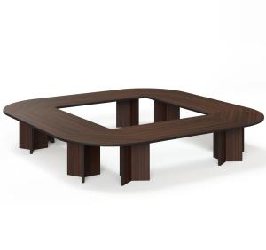 LEGNO Стол переговоров 416х416 ОРЕХ