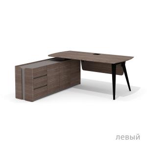 NR-180.1 + NR-33 Стол руководителя Нуар дуб Монте / серый мист