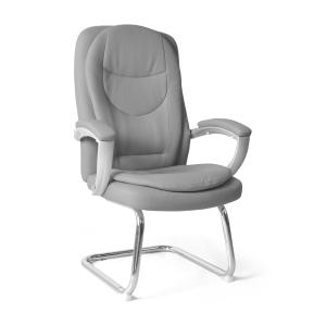 GY-6001 Кресло для посетителей экокожа, серый