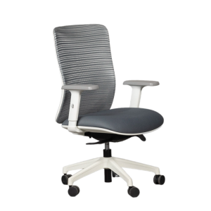 КРЕСЛО OLIVE WHITE PL СЕРОЕ
