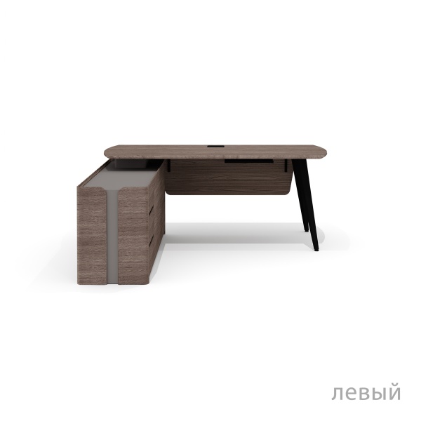 NR-180.1 + NR-33 Стол руководителя Нуар дуб Монте / серый мист