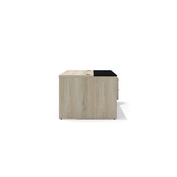 BR-18R Стол руководителя Bruno дуб Кронберг / антрацит