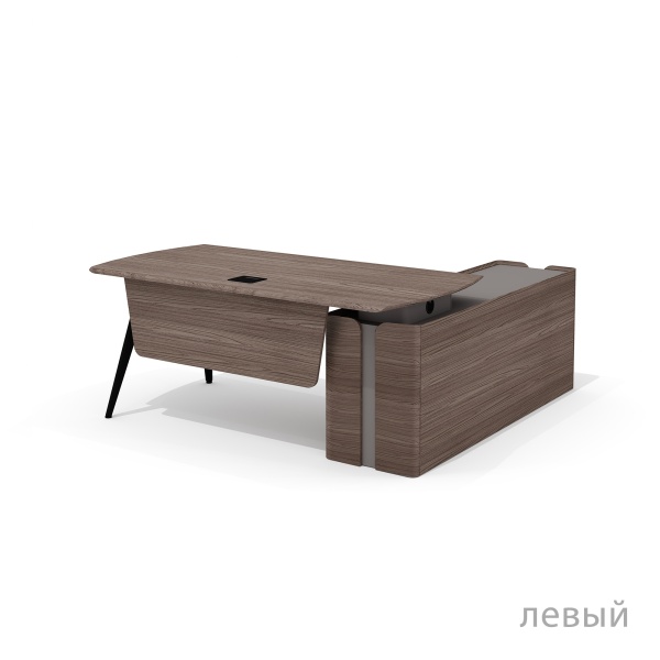 NR-180.1 + NR-33 Стол руководителя Нуар дуб Монте / серый мист