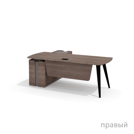 NR-200.1 + NR-33 Стол руководителя Нуар дуб Монте / серый мист