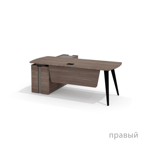 NR-200.1 + NR-33 Стол руководителя Нуар дуб Монте / серый мист