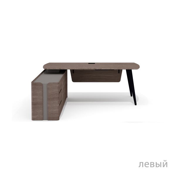 NR-200.1 + NR-33 Стол руководителя Нуар дуб Монте / серый мист