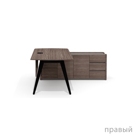 NR-180.1 + NR-33 Стол руководителя Нуар дуб Монте / серый мист