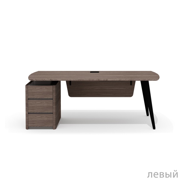 NR-200.1 + NR-32 Стол руководителя Нуар дуб Монте / серый мист