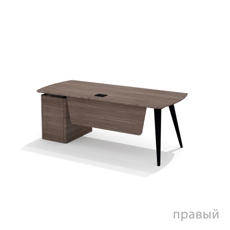 NR-200.1 + NR-32 Стол руководителя Нуар дуб Монте / серый мист