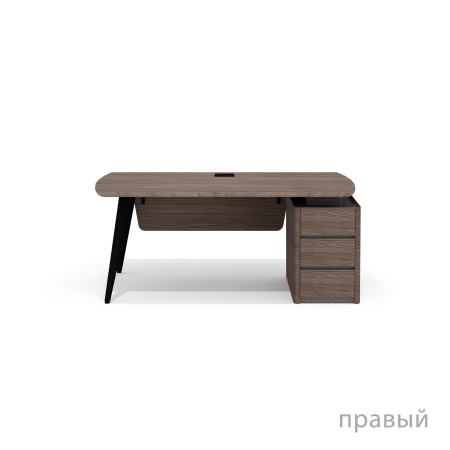 NR-180.1 + NR-32 Стол руководителя Нуар дуб Монте / серый мист