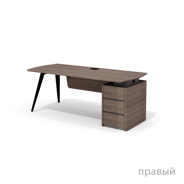 NR-200.1 + NR-32 Стол руководителя Нуар дуб Монте / серый мист