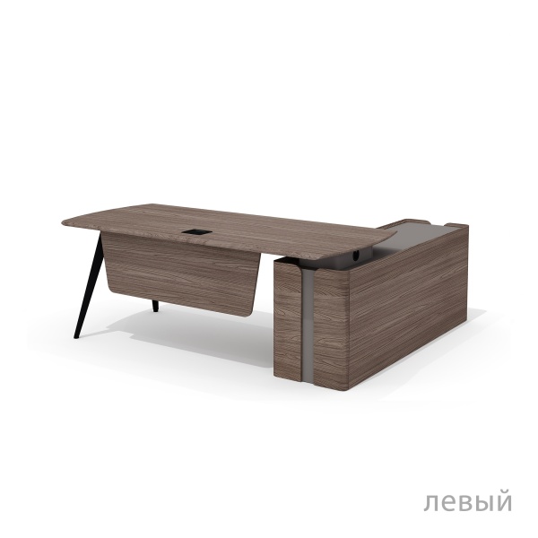 NR-200.1 + NR-33 Стол руководителя Нуар дуб Монте / серый мист