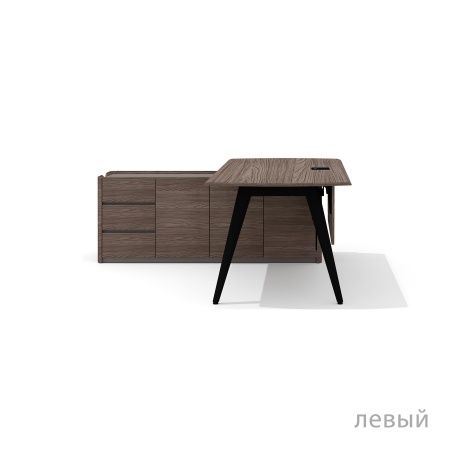 NR-180.1 + NR-33 Стол руководителя Нуар дуб Монте / серый мист