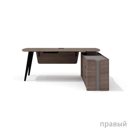 NR-200.1 + NR-33 Стол руководителя Нуар дуб Монте / серый мист