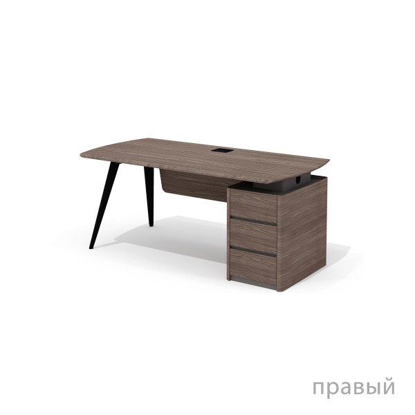 NR-180.1 + NR-32 Стол руководителя Нуар дуб Монте / серый мист