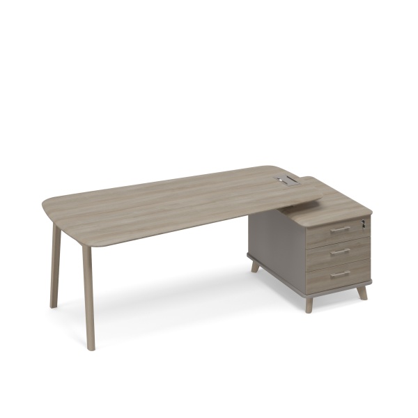 Стол на опорной тумбе малой (тип 3) WOOD