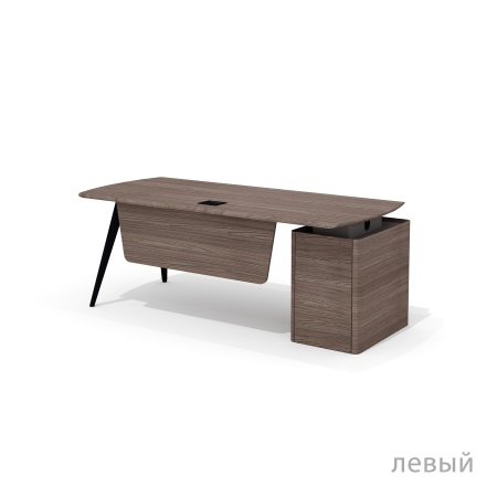 NR-200.1 + NR-32 Стол руководителя Нуар дуб Монте / серый мист