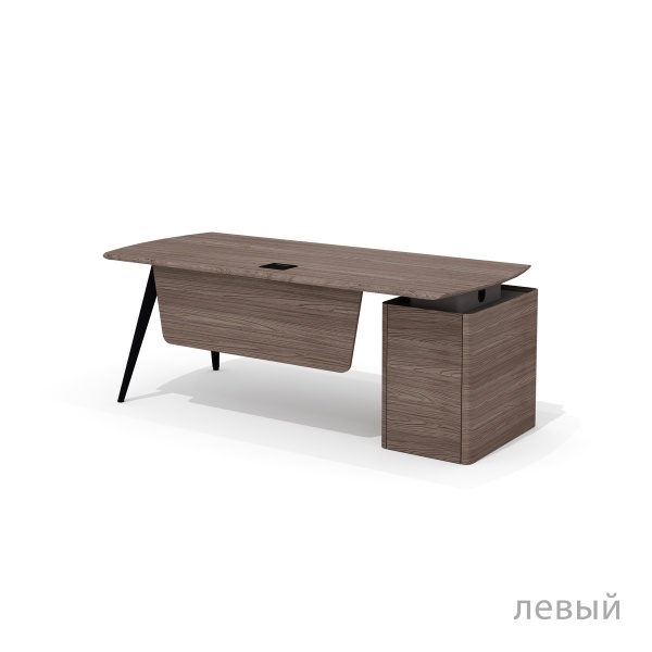 NR-200.1 + NR-32 Стол руководителя Нуар дуб Монте / серый мист