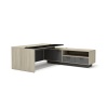 BR-18.1R Стол руководителя Bruno дуб Кронберг / антрацит