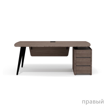 NR-200.1 + NR-32 Стол руководителя Нуар дуб Монте / серый мист